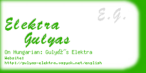 elektra gulyas business card